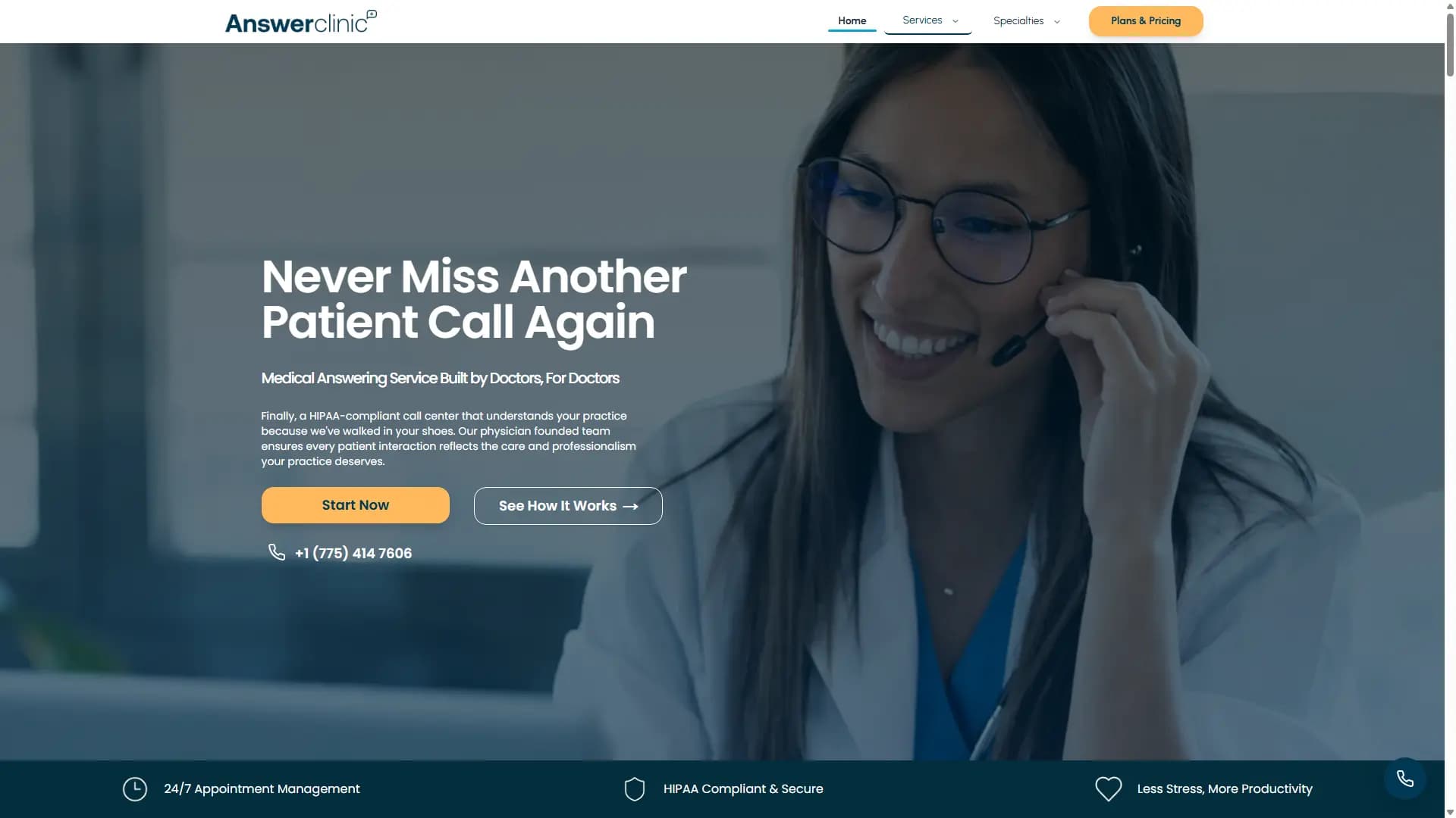 Captura de Answer Clinic