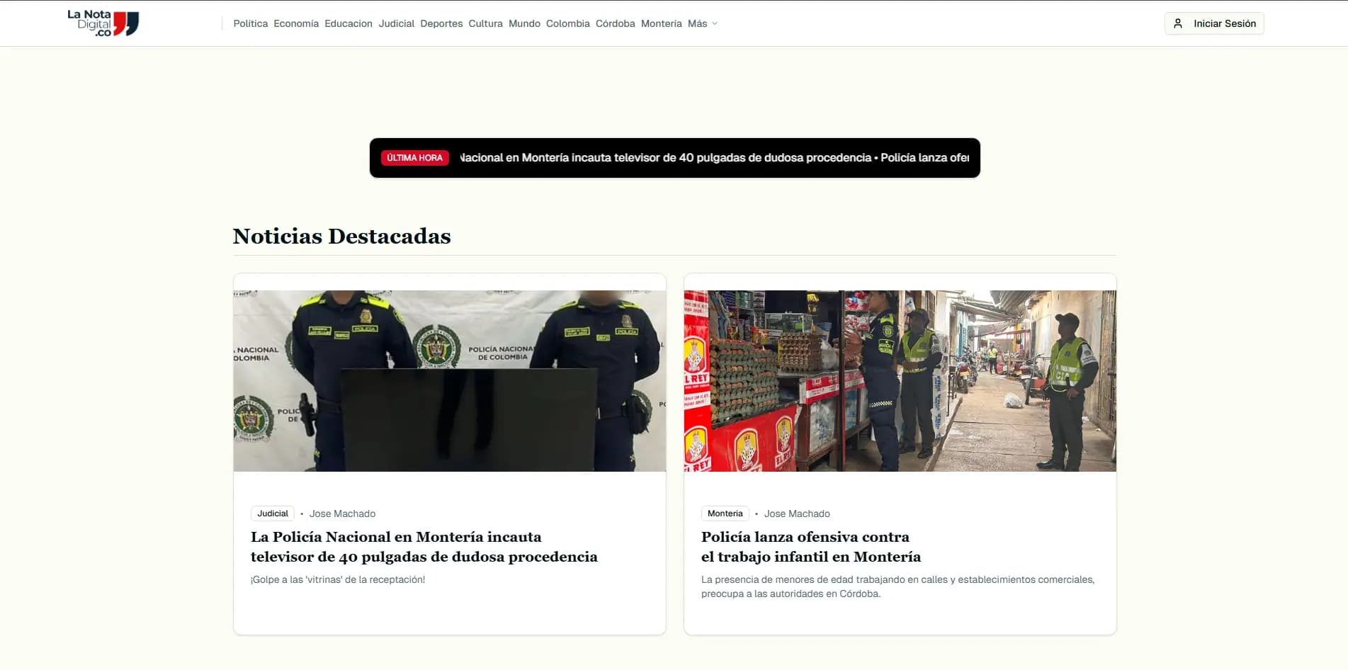Captura de La Nota Digital